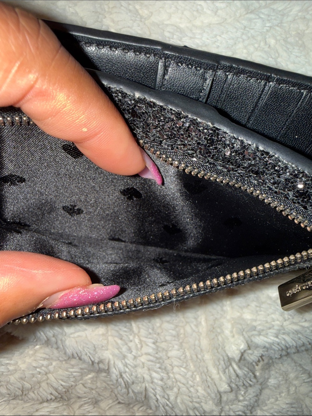 Kate Spade Odette Glitter Large Slim Bifold Wallet - Picture 5 of 13